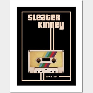 Sleater Kinney Music Retro Cassette Tape Posters and Art